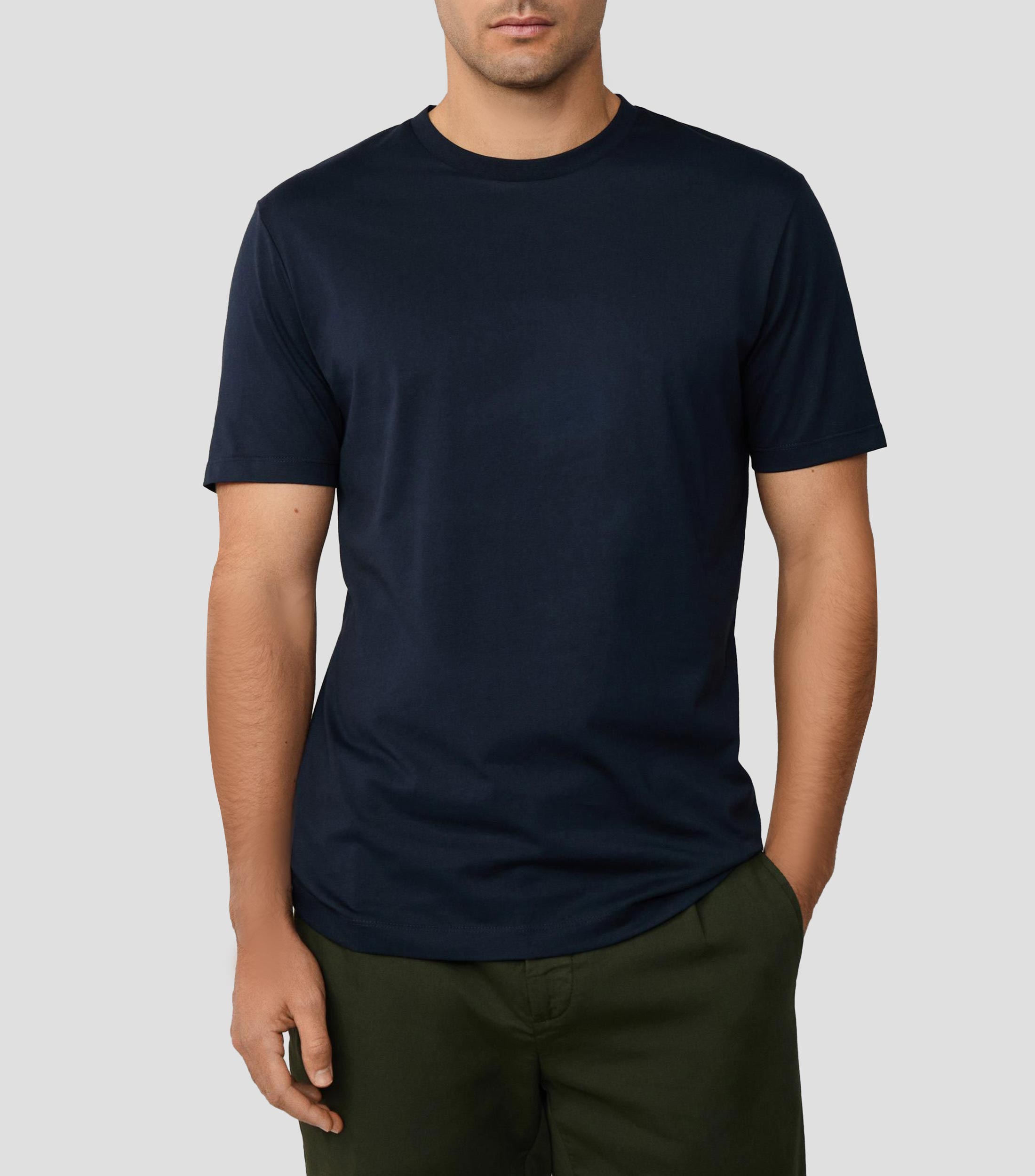 Playera cuello redondo manga corta lisa Hombre